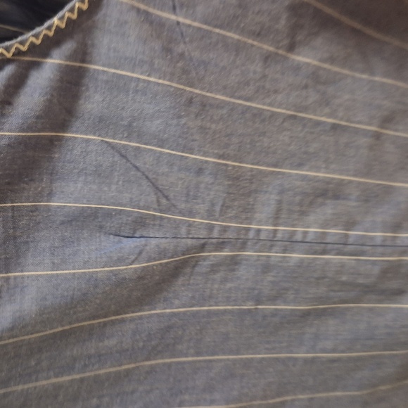 Liz Claiborne Blue Sleeveless Button-Up Top w Embroidery Detail Sz XL - Picture 9 of 12